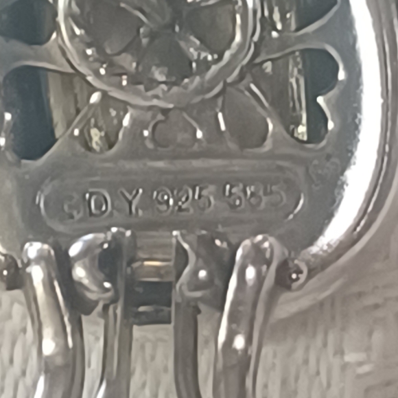 David Yurman Albion Earrings, SS & 14k, Omega Backs - Picture 9 of 12